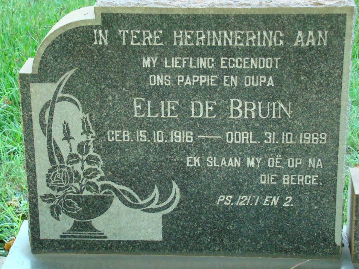 BRUIN Elie, de 1916-1969