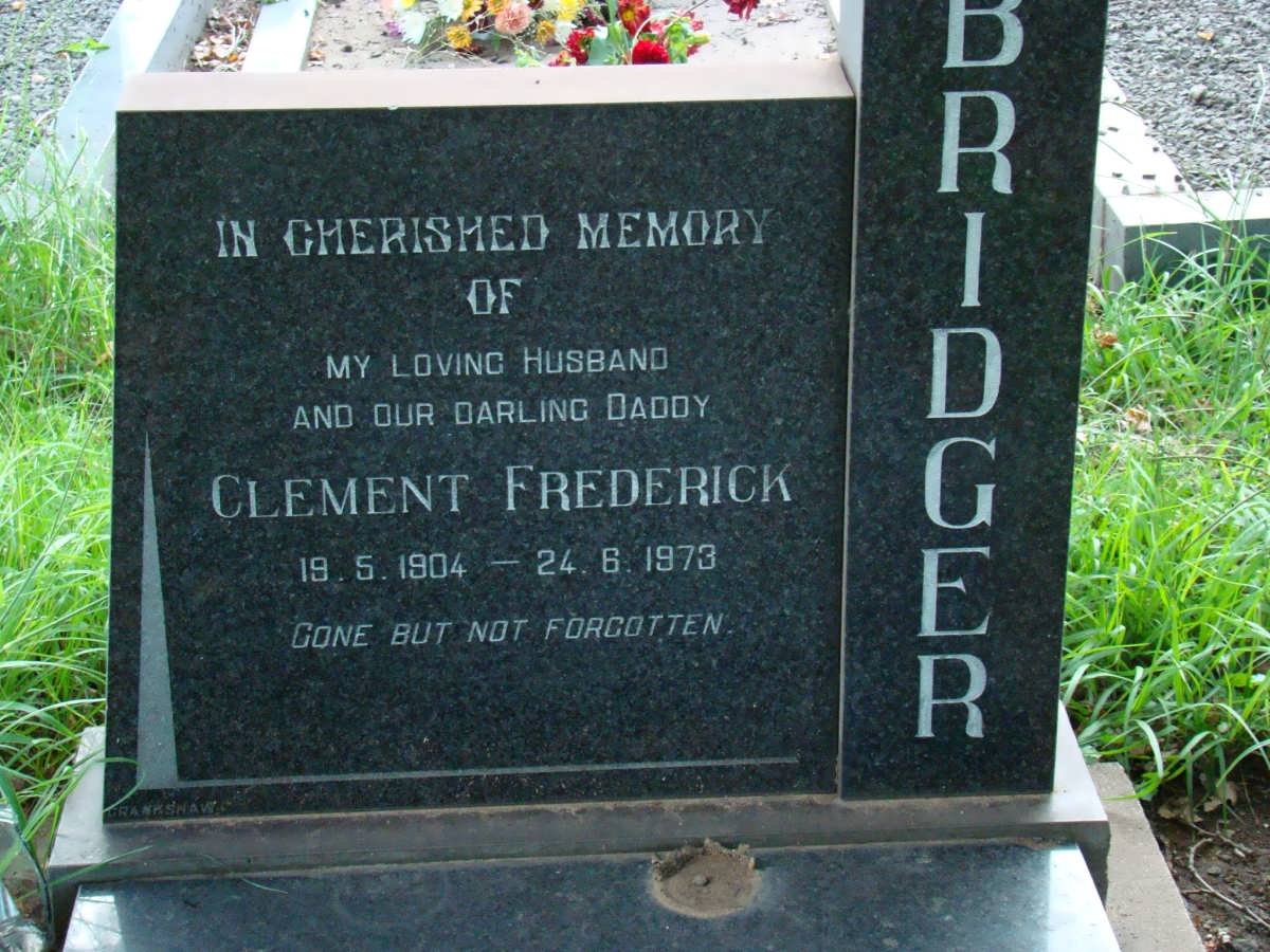 BRIDGER Clement Frederick 1904-1973