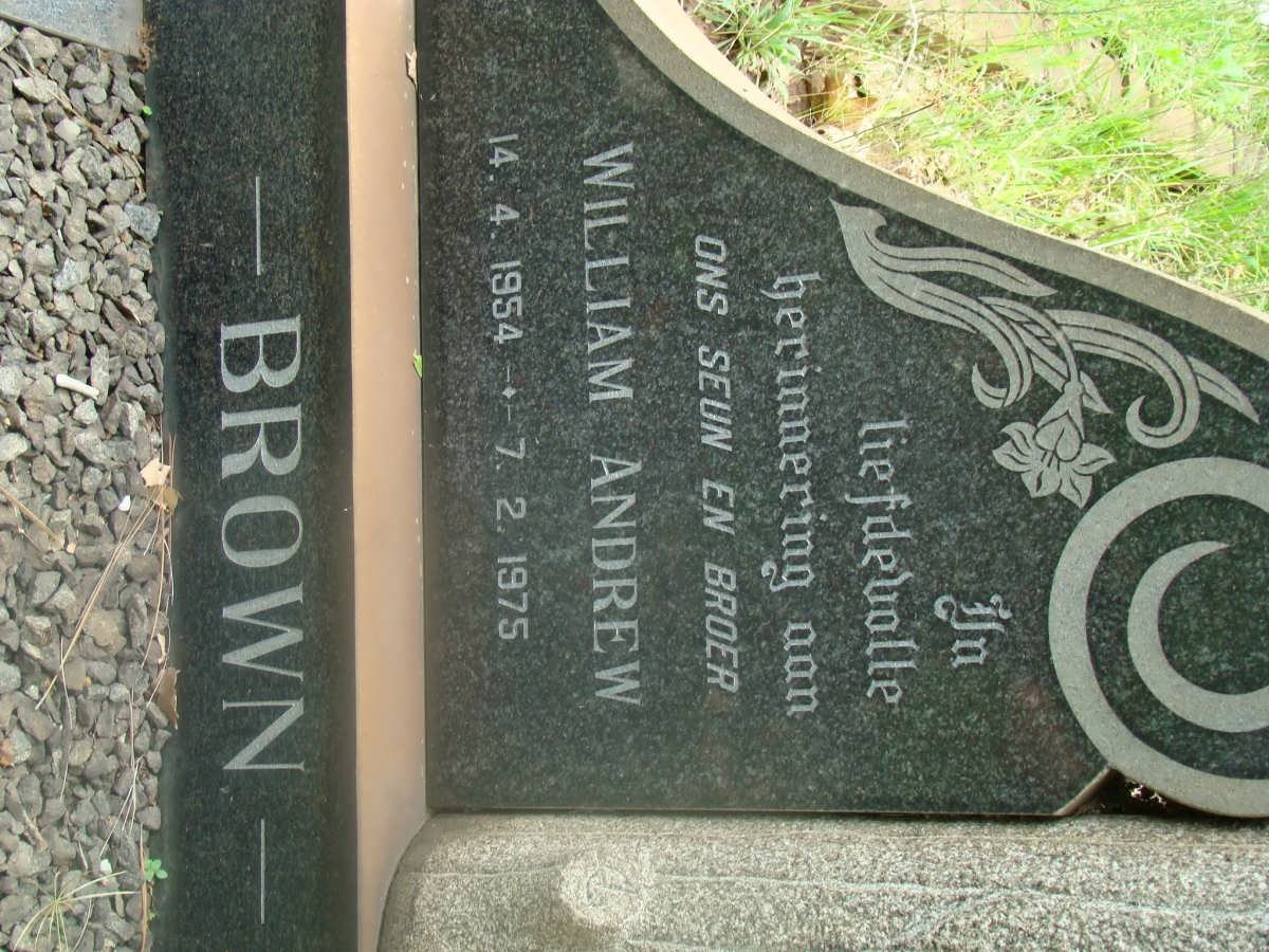 BROWN William Andrew 1954-1975