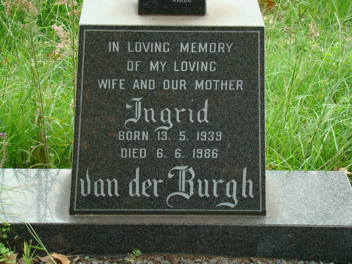 BURGH Ingrid, van der 1939-1986