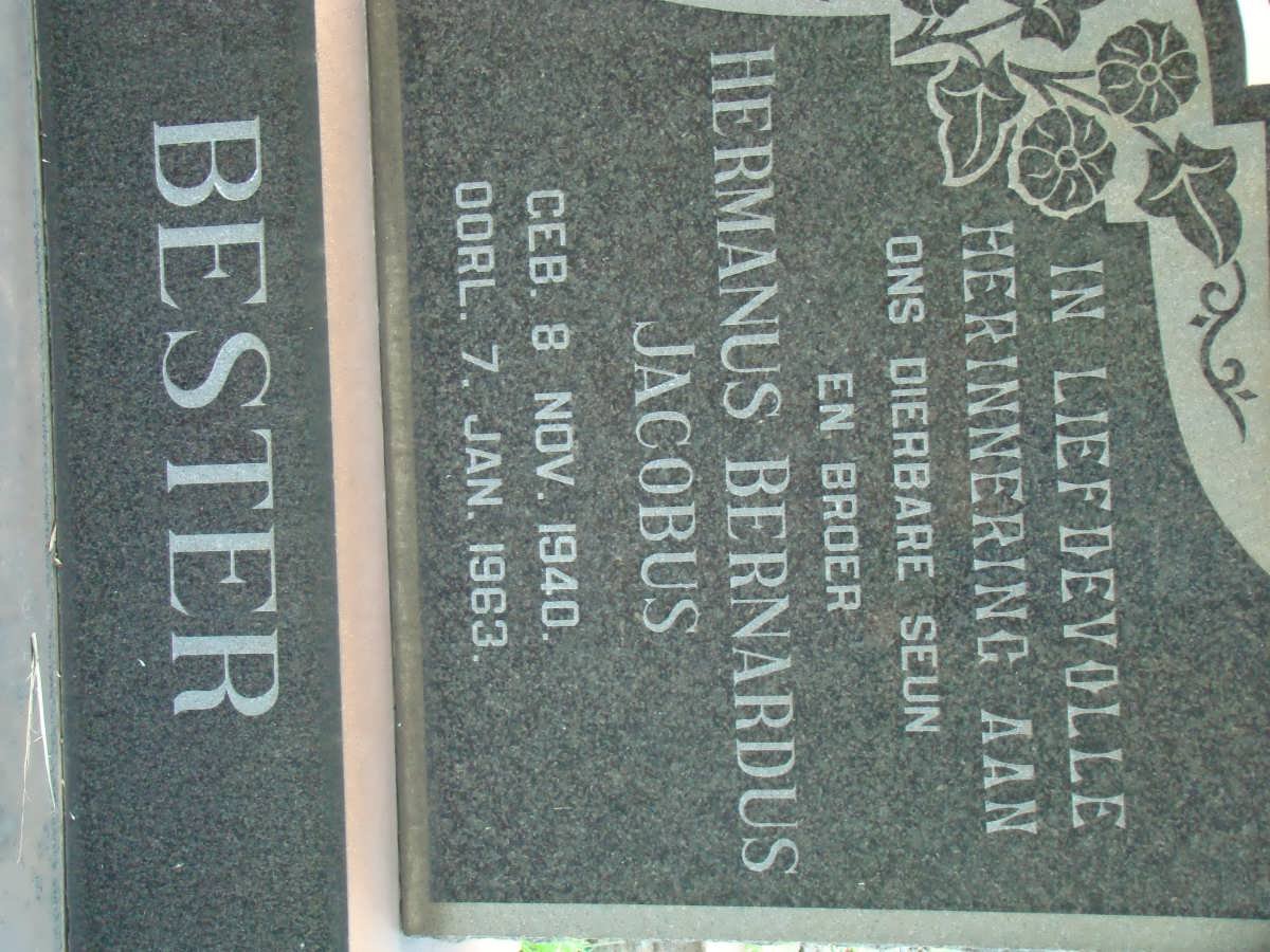 BESTER Hermanus Bernardus Jacobus 1940-1963