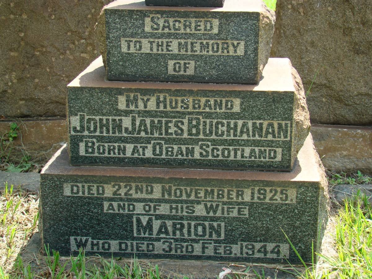 BUCHANAN John James 1925-1944 &amp; Marion -1944