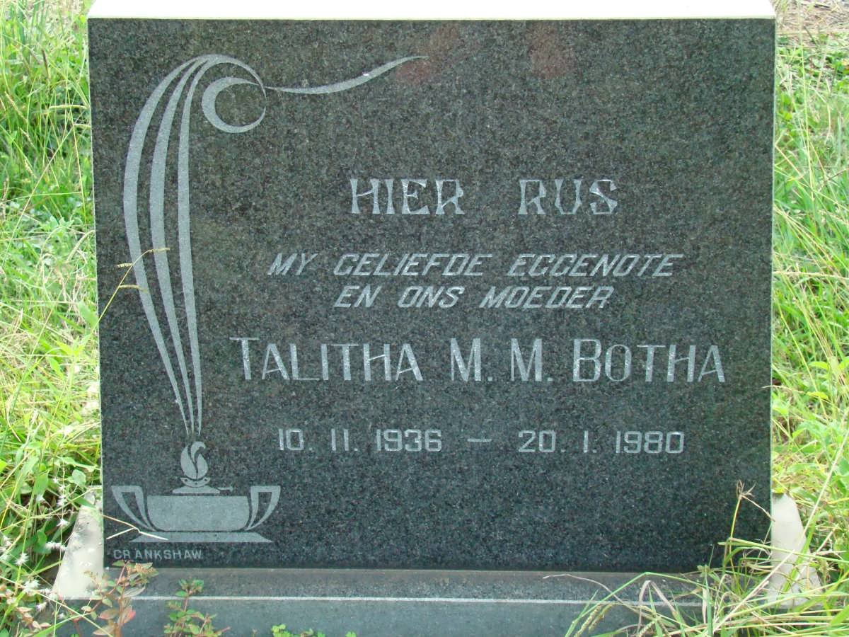 BOTHA Talitha M.M. 1936-1980