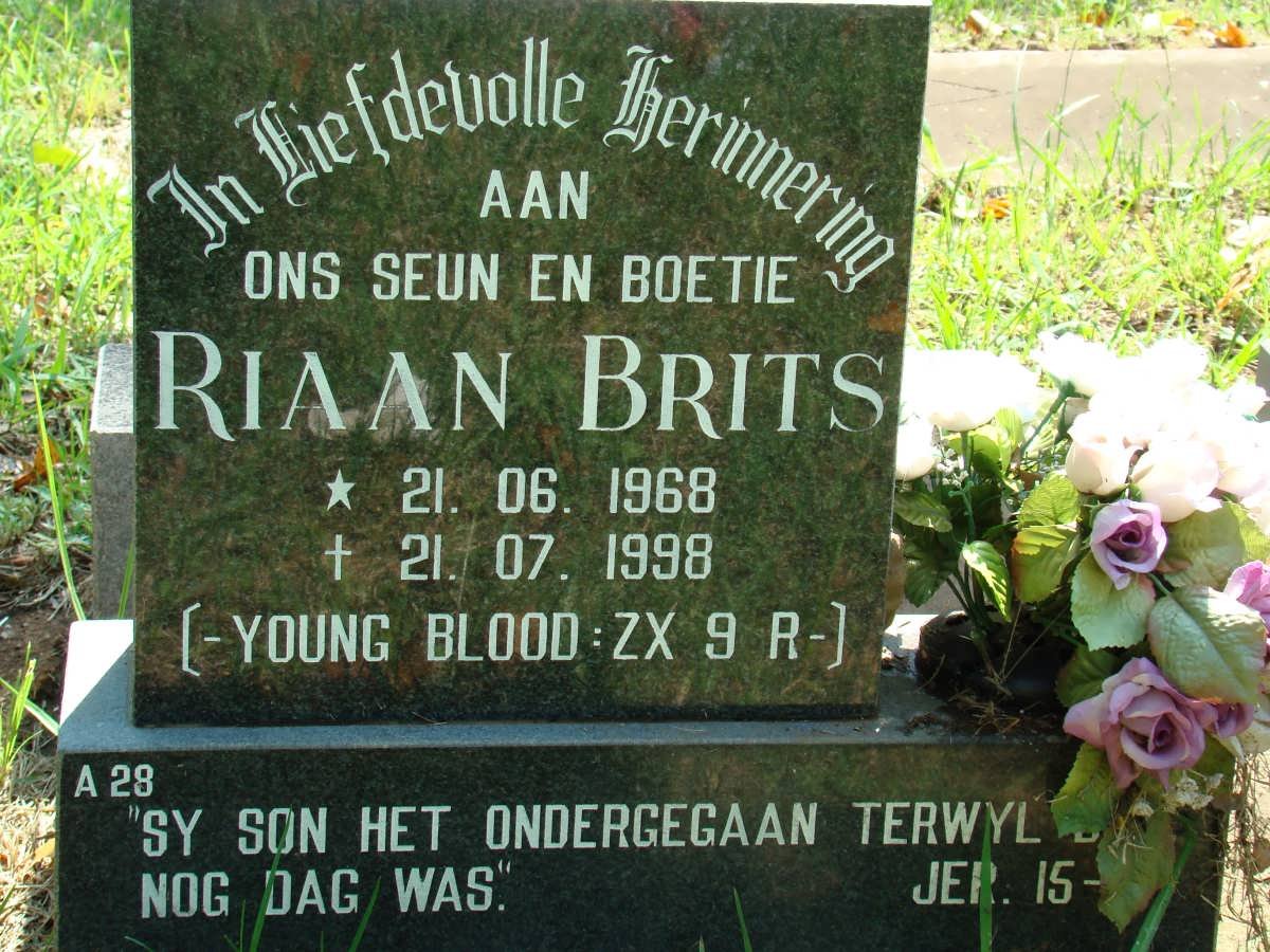 BRITS Riaan 1968-1998