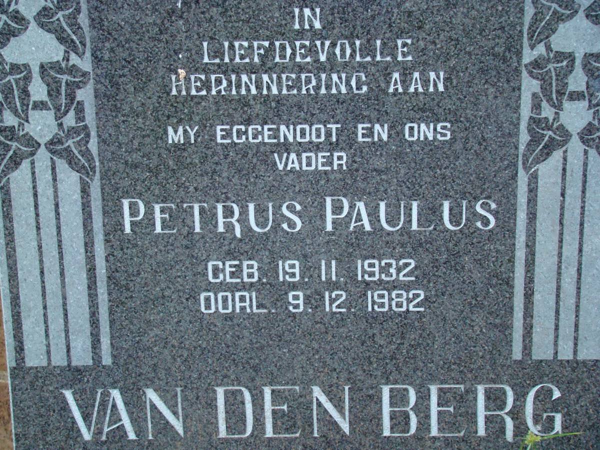 BERG Petrus Paulus, van den 1932-1982