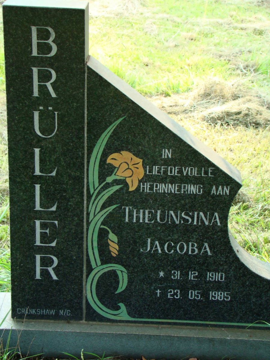 BRÜLLER Theunsina Jacoba 1910-1985
