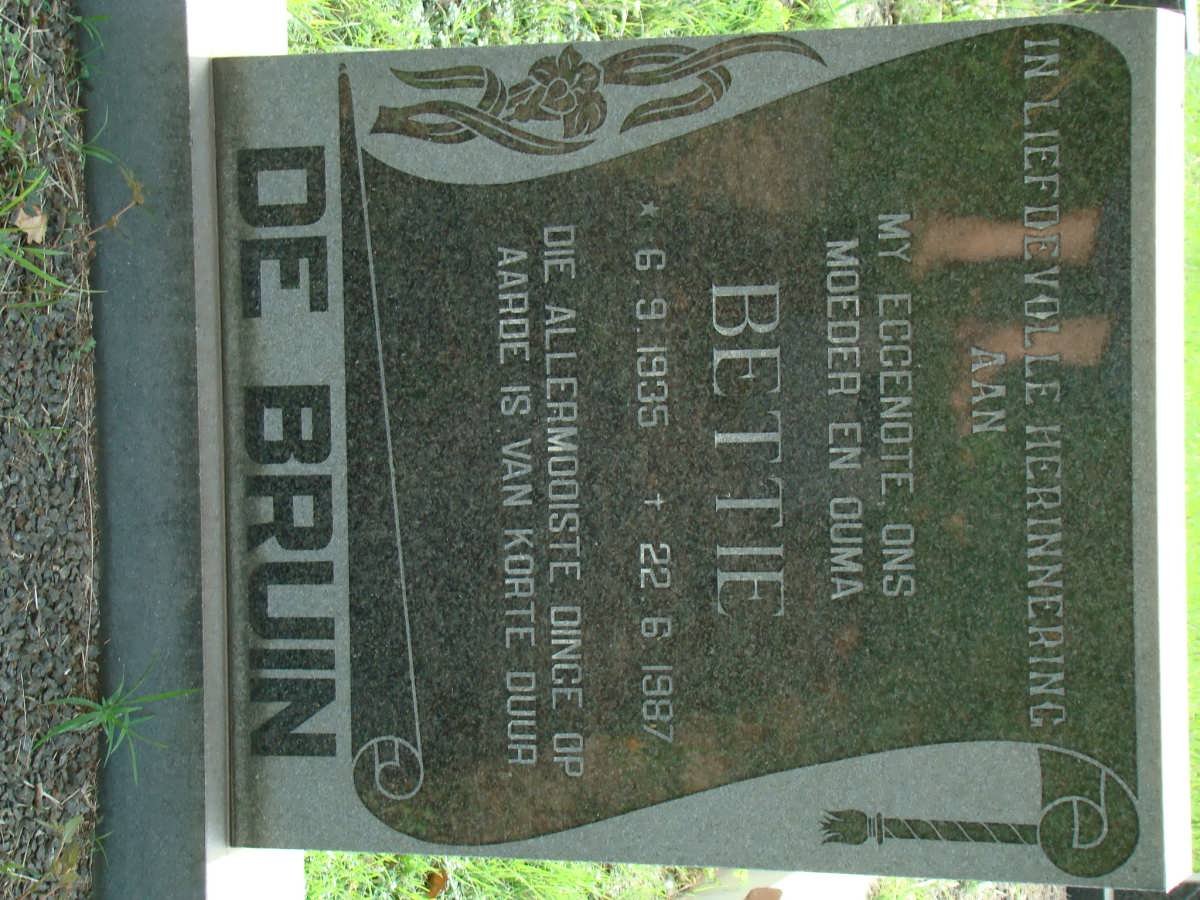 BRUIN Bettie, de 1935-1987