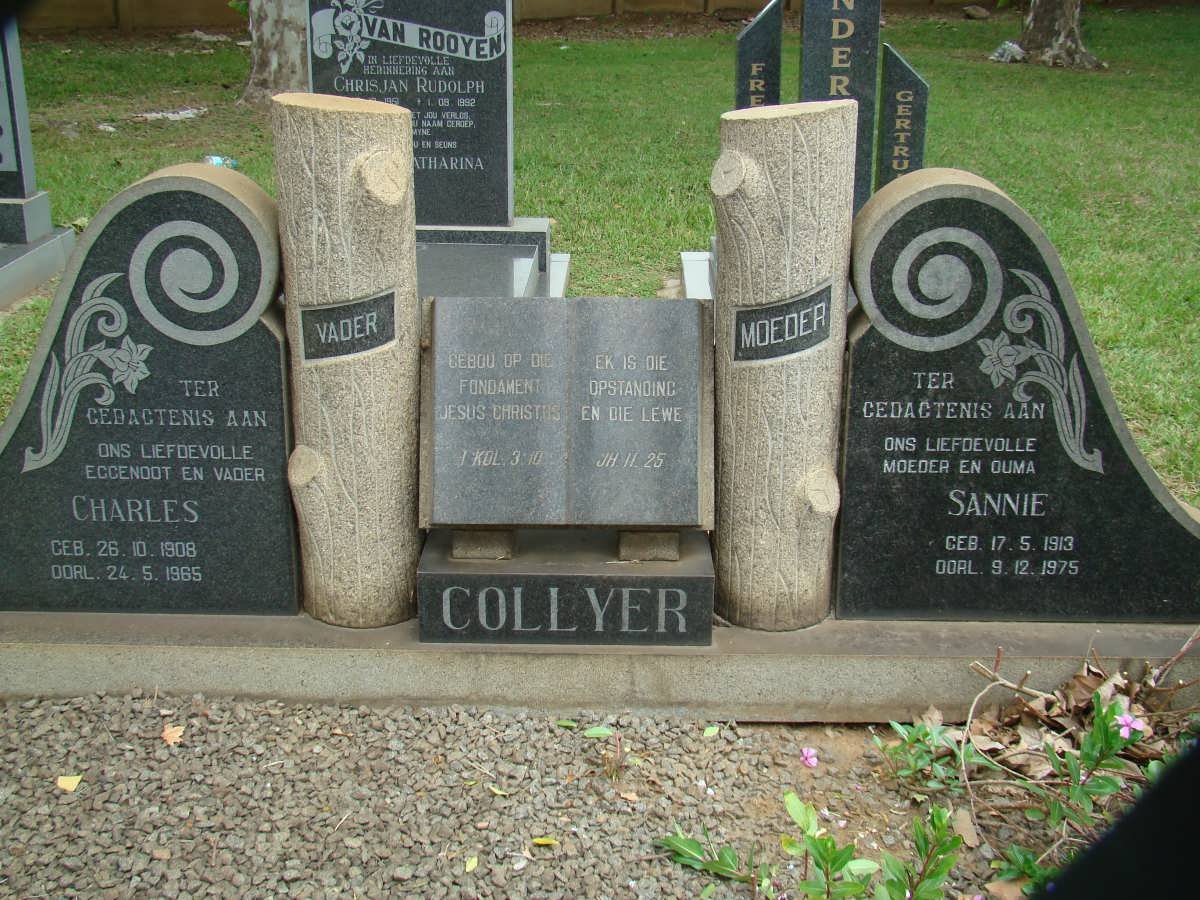 COLLYER Charles 1908-1965 &amp; Sannie 1913-1975