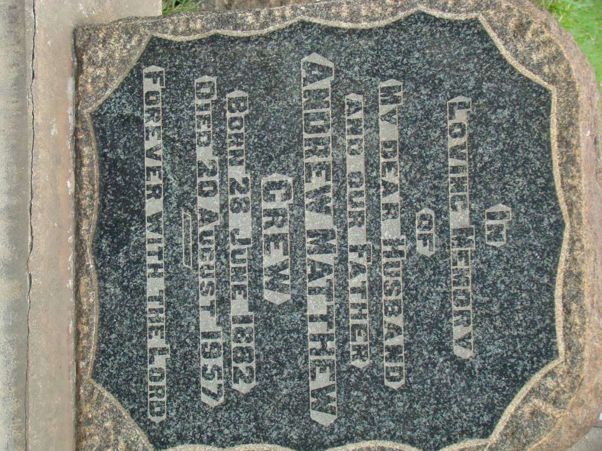 CREW Andrew Matthew 1882-1957
