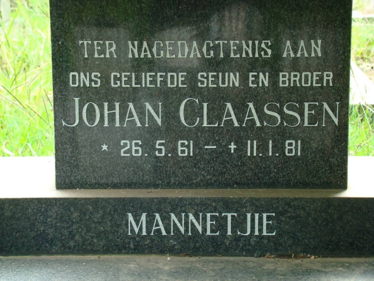 CLAASSEN Johan 1961-1981