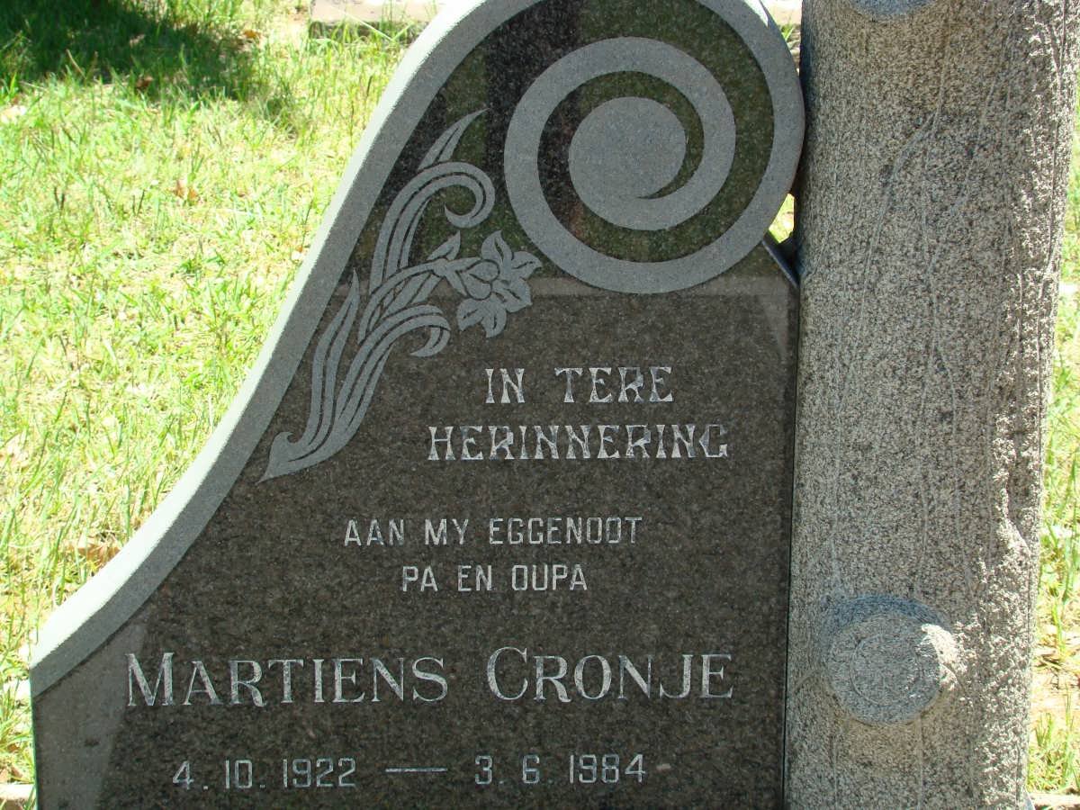 CRONJE Martiens 1922-1984