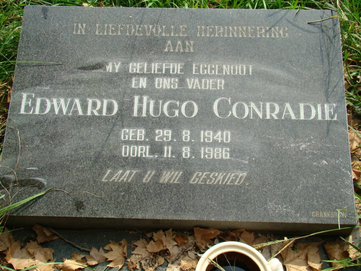 CONRADIE Edward Hugo 1940-1986