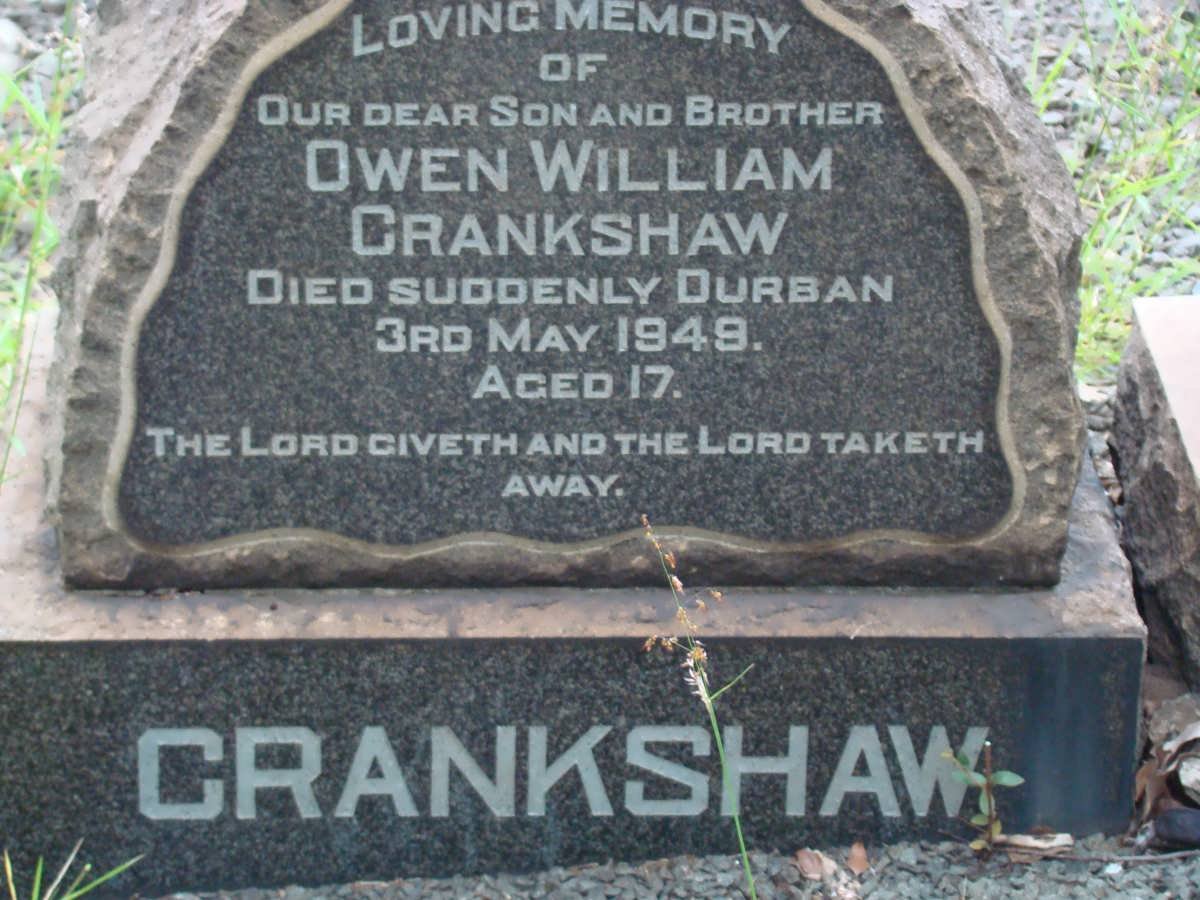 CRANKSHAW Owen William -1949