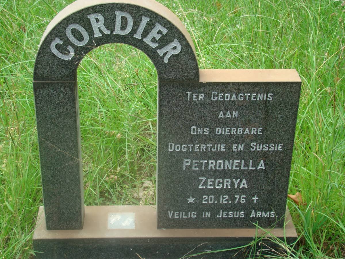 CORDIER Petronella Zegrya 1976-1976