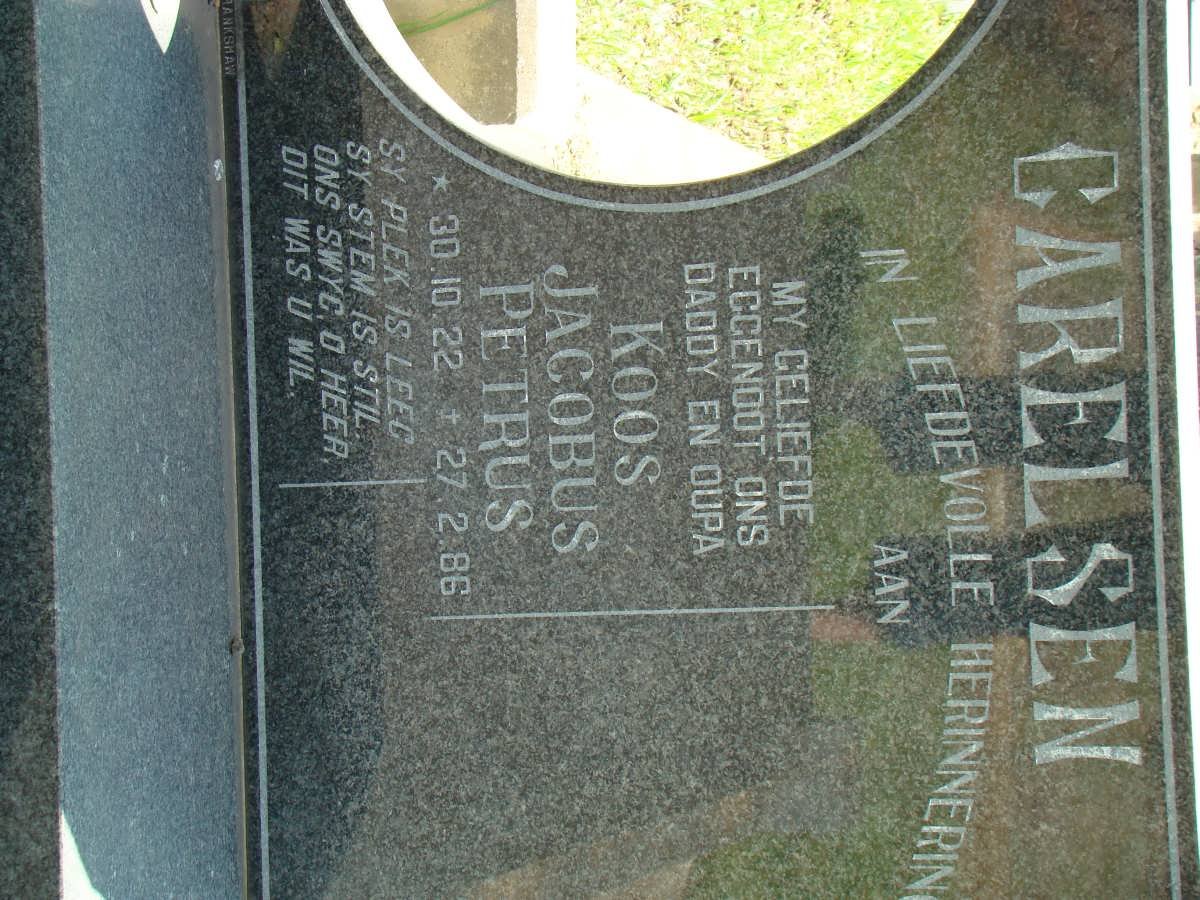 CARELSEN Jacobus Petrus 1922-1986