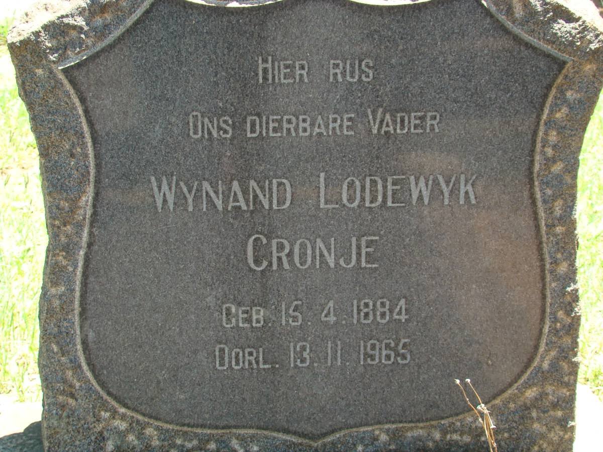 CRONJE Wynand Lodewyk 1884-1965