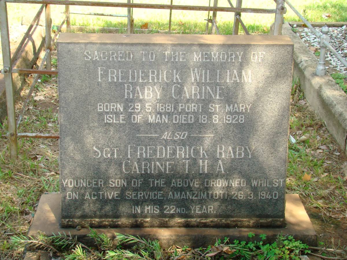 CARINE Frederick William Raby 1881-1928 :: CARINE Frederick Raby -1940