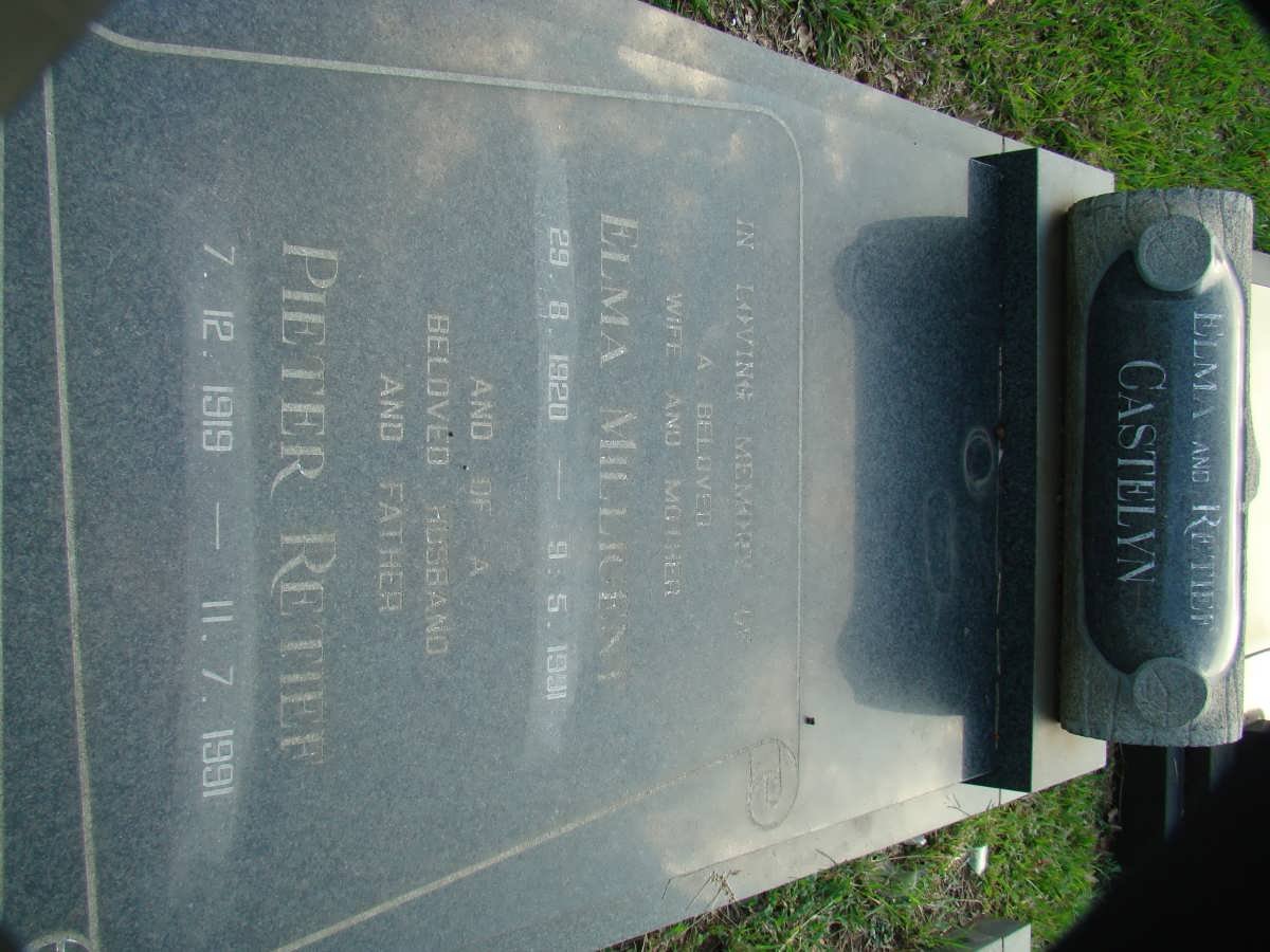 CASTELYN Pieter Retief 1919-1991 &amp; Elma Millicent 1920-1991