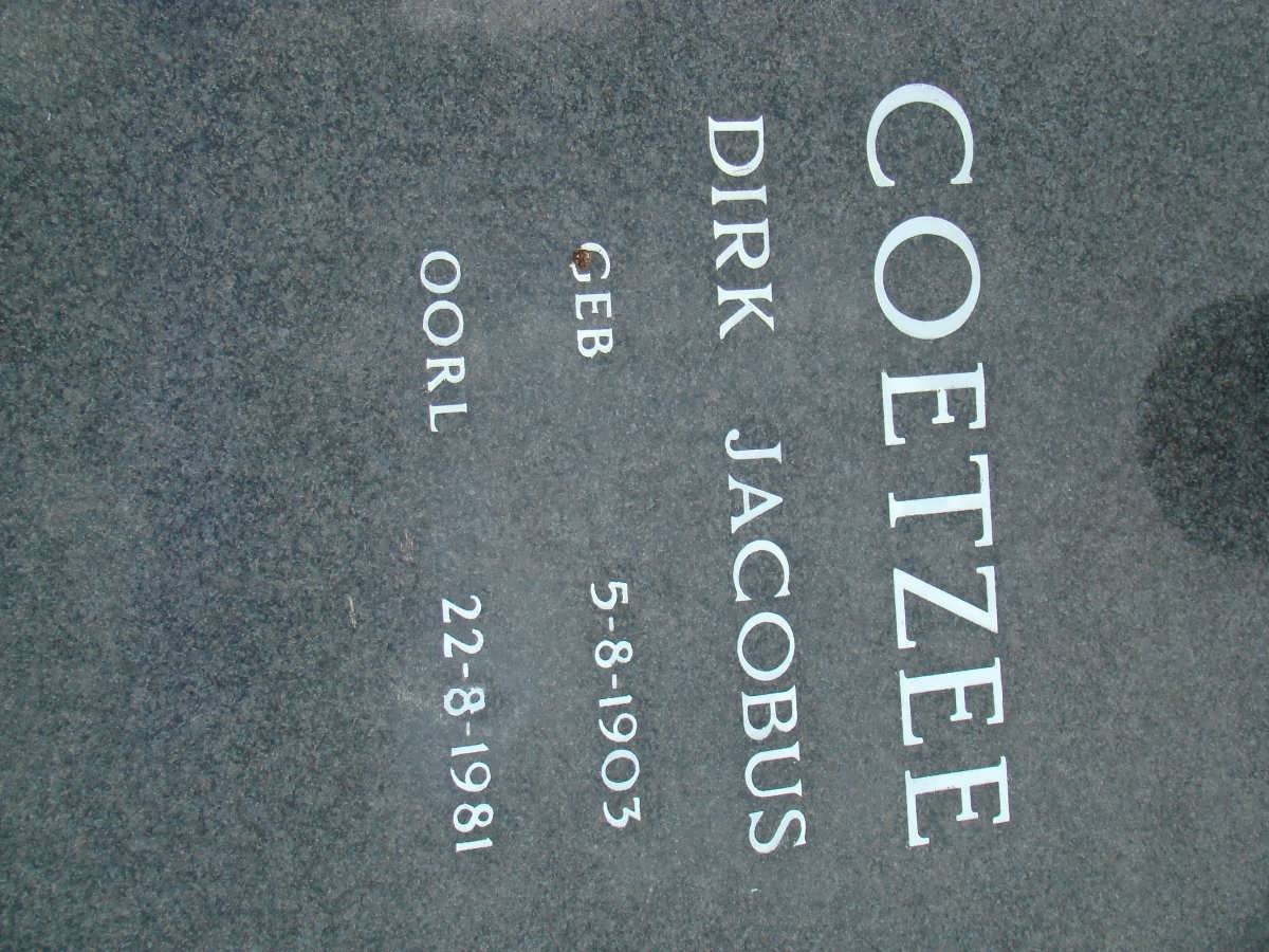 COETZEE Dirk Jacobus 1903-1981