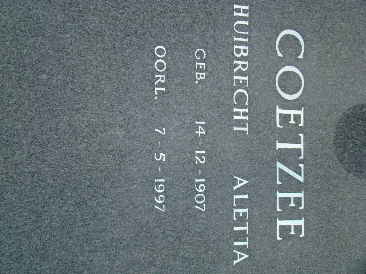 COETZEE Huibrecht Aletta 1907-1997