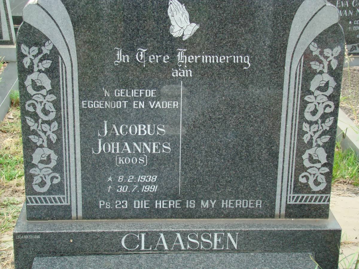 CLAASSEN Jacobus Johannes 1938-1991