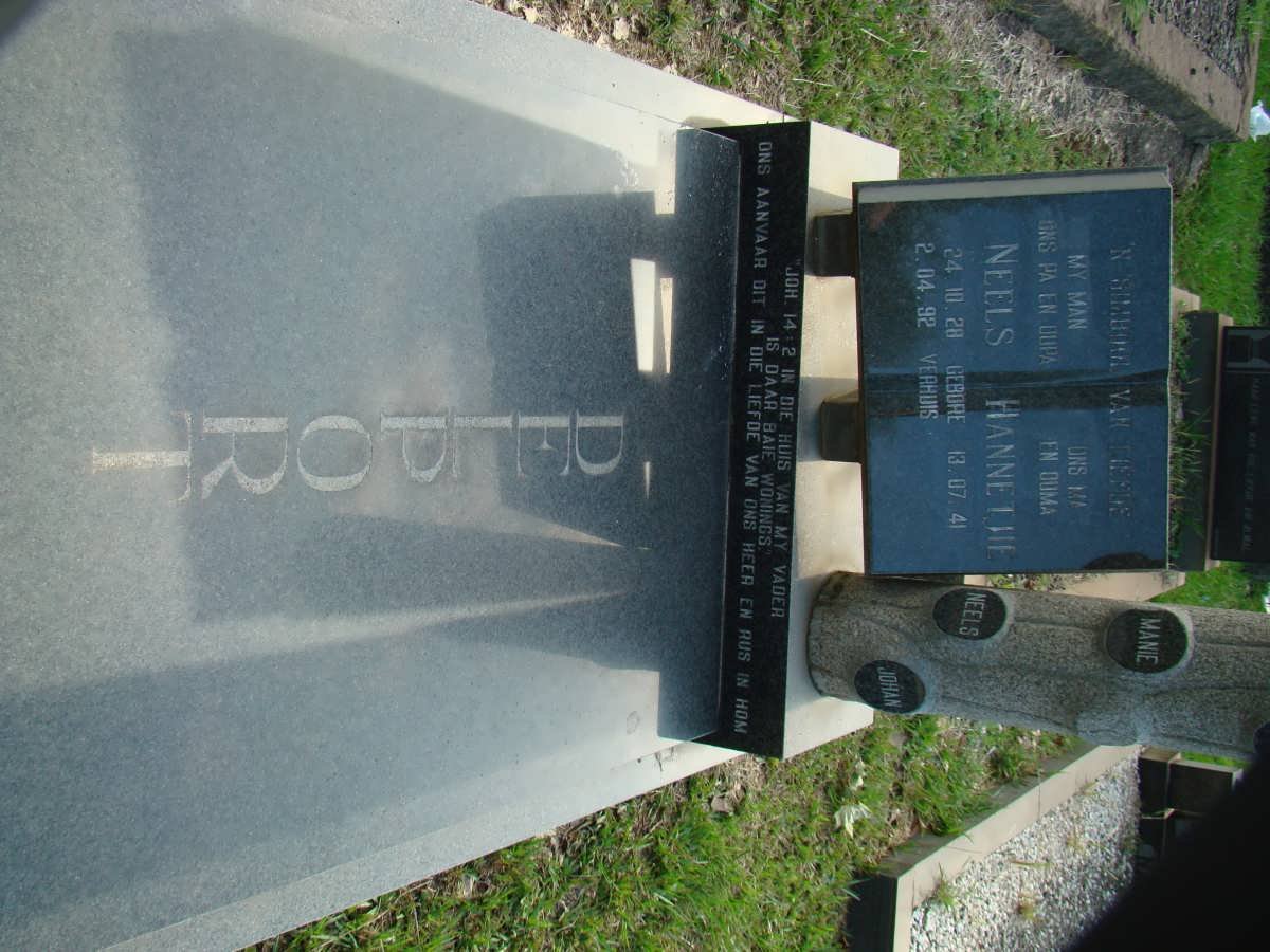 DELPORT Neels 1928-1992 &amp; Hannetjie 1941-