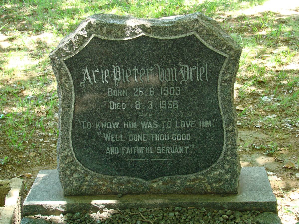 DRIEL Arie Pieter, van 1903-1958