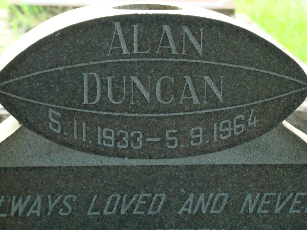 DUNCAN Alan 1933-1964
