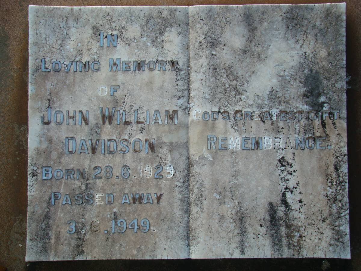 DAVIDSON John William 1929-1949