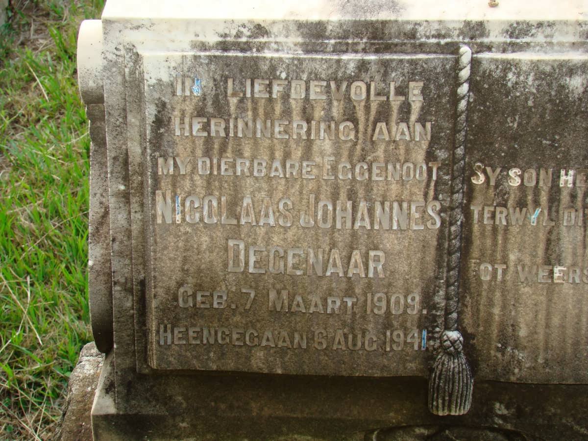 DEGENAAR Nicolaas Johannes 1909-1941