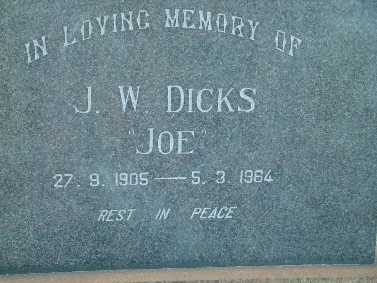 DICKS J.W. 1905-1964