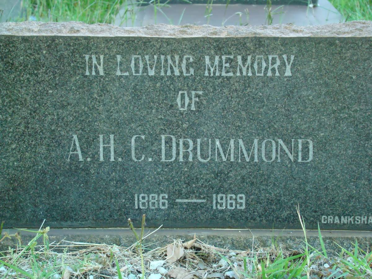 DRUMMOND A.H.C. 1886-1969