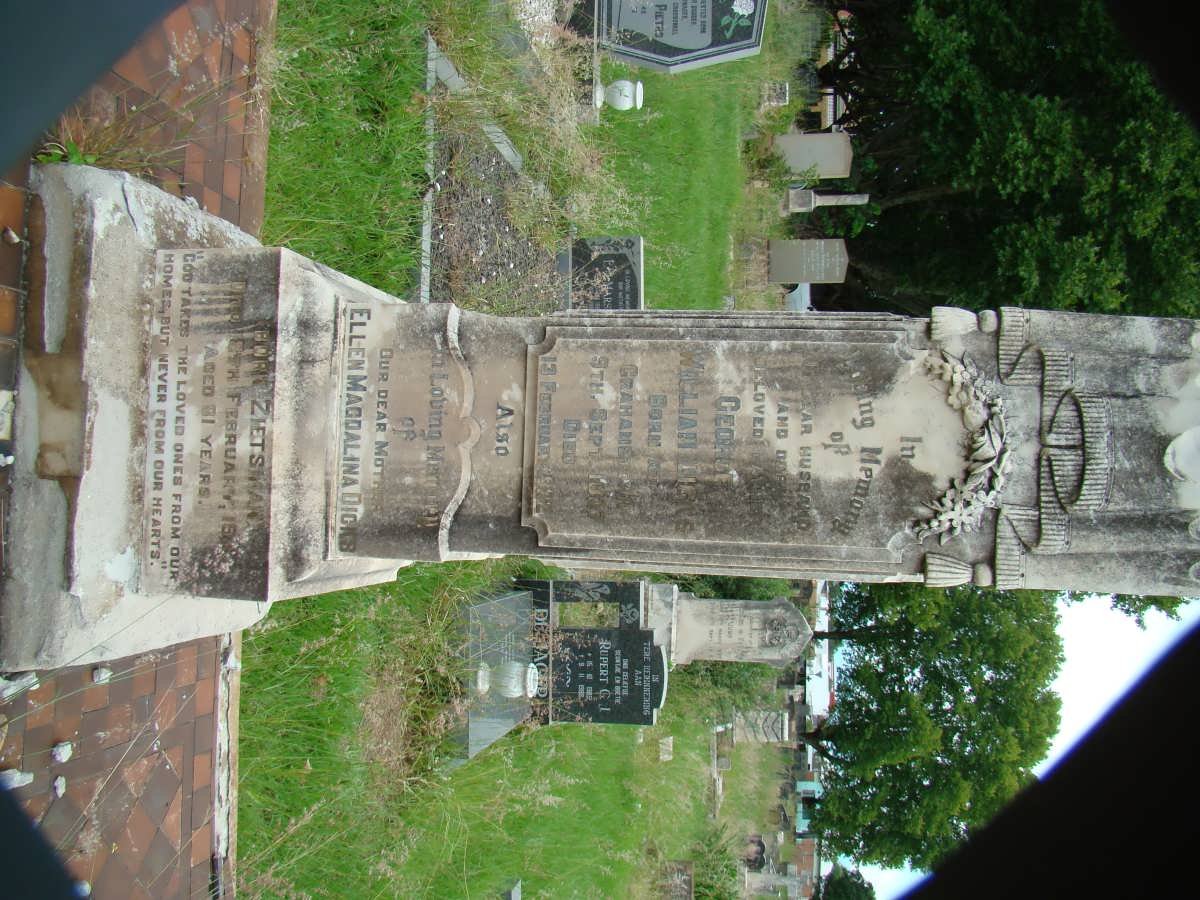 DICKS George William 18?7-1922 &amp; Ellen Magdalina ZIETSMAN  -19??