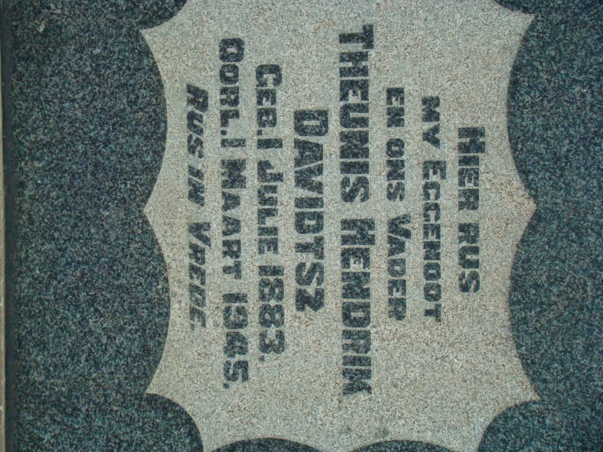DAVIDTSZ Theunis Hendrik 1883-1945