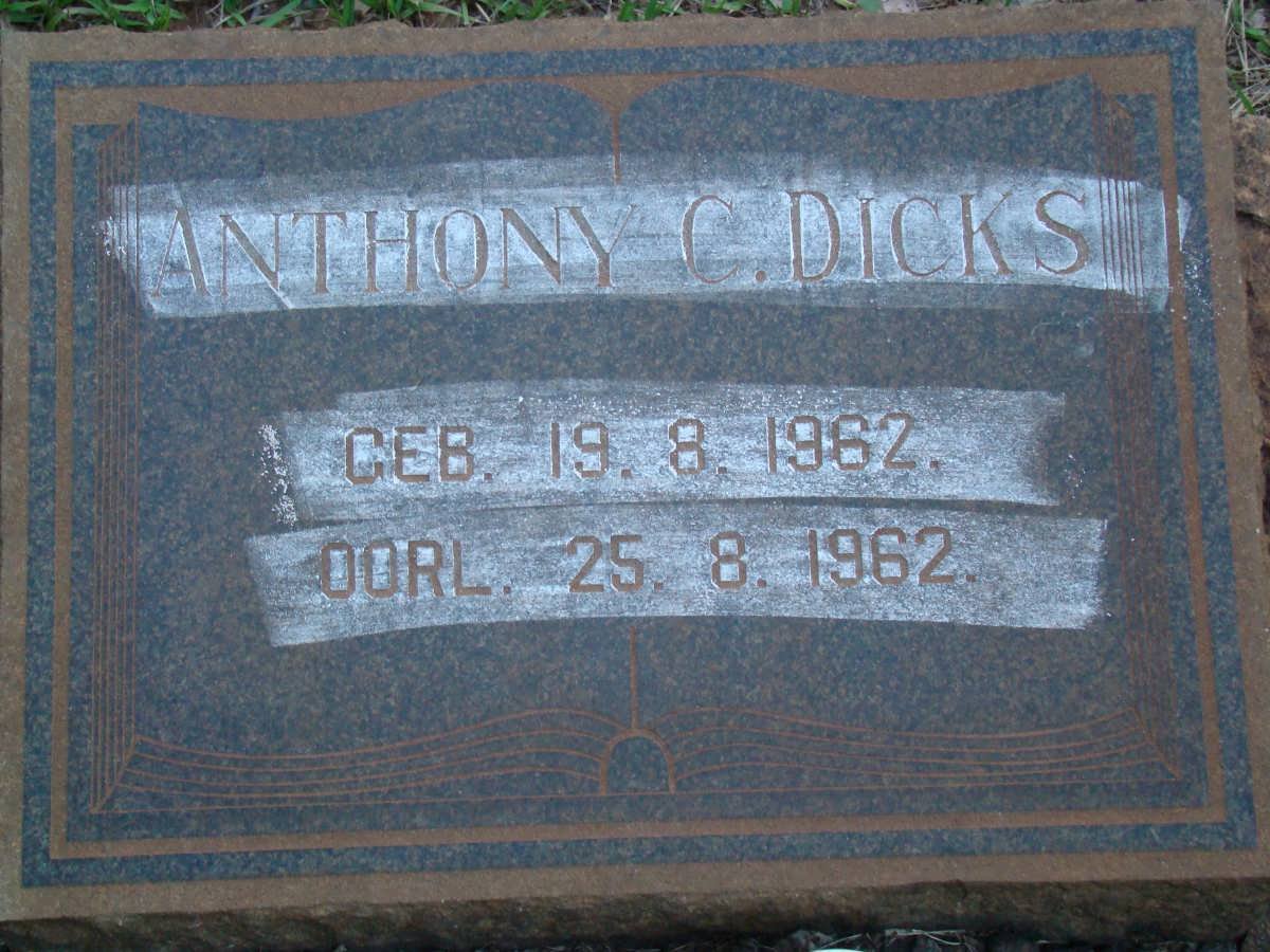 DICKS Anthony C. 1962-1962