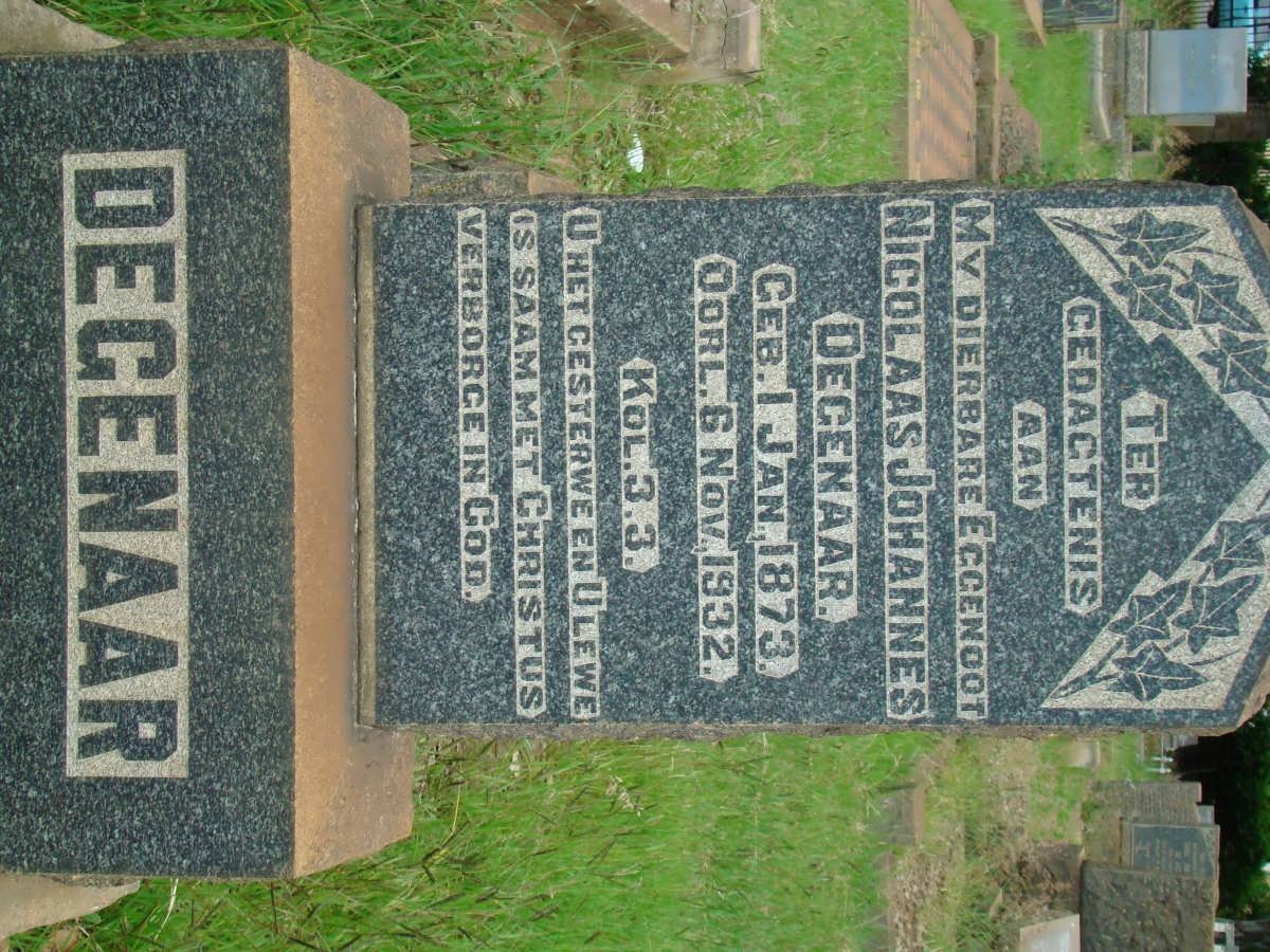 DEGENAAR Nicolaas Johannes 1873-1932