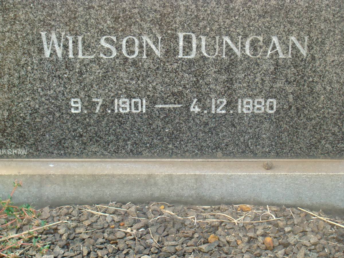 DUNCAN Wilson 1901-1980