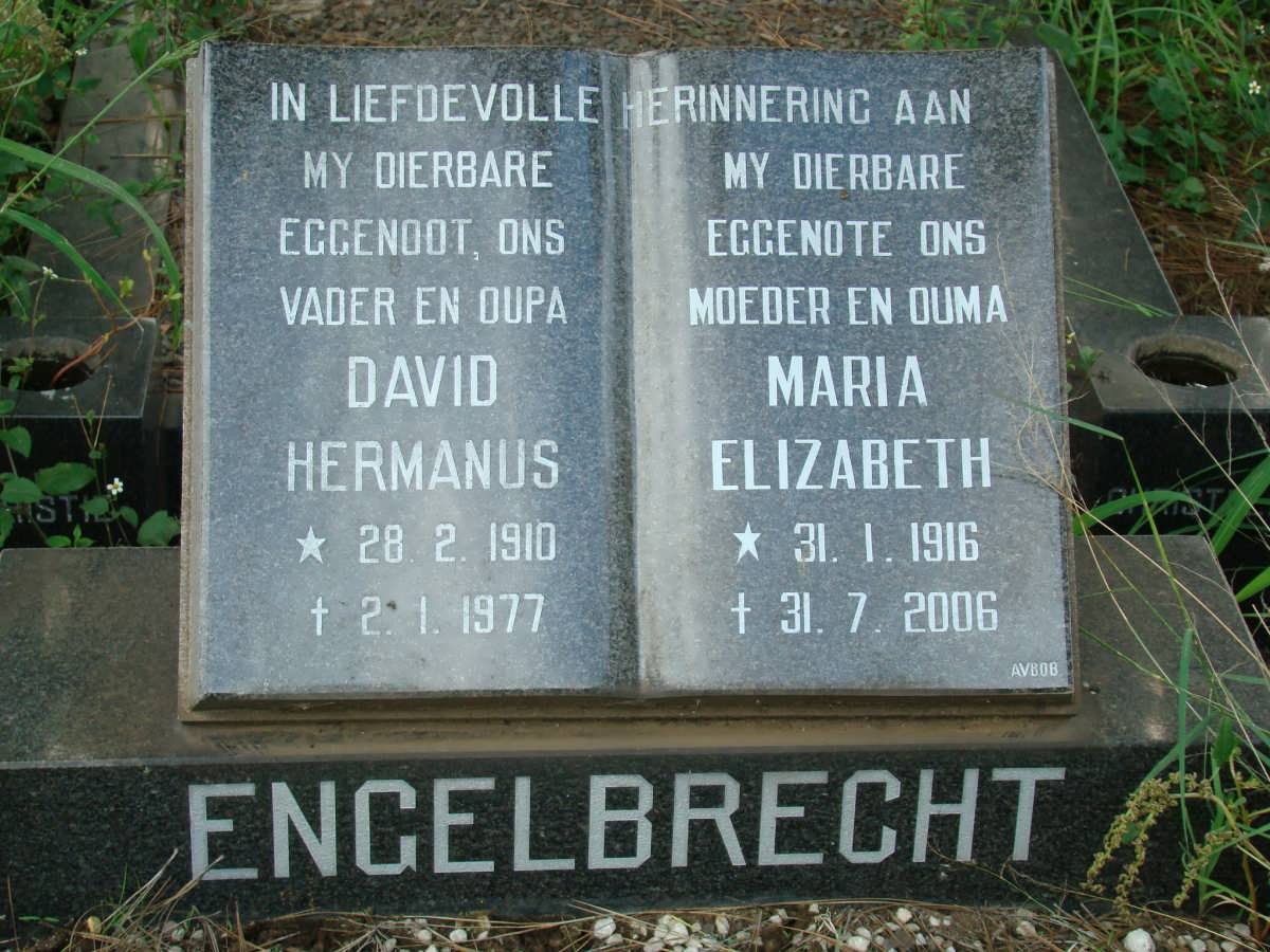 ENGELBRECHT David Hermanus 1910-1977 &amp; Maria Elizabeth 1916-2006