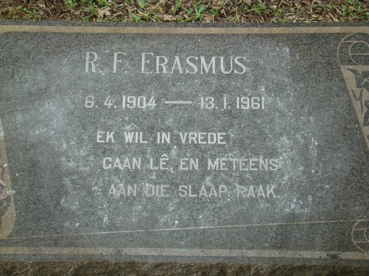 ERASMUS R.F. 1904-1961