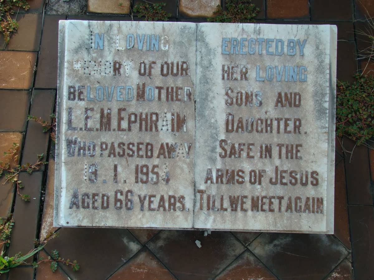 EPHRAIM L.E.M. -195?