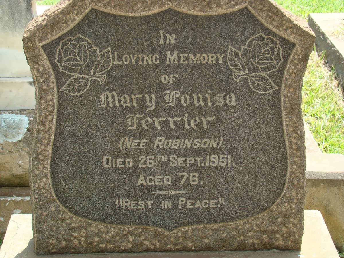 FERRIER Mary Louisa nee ROBINSON -1951