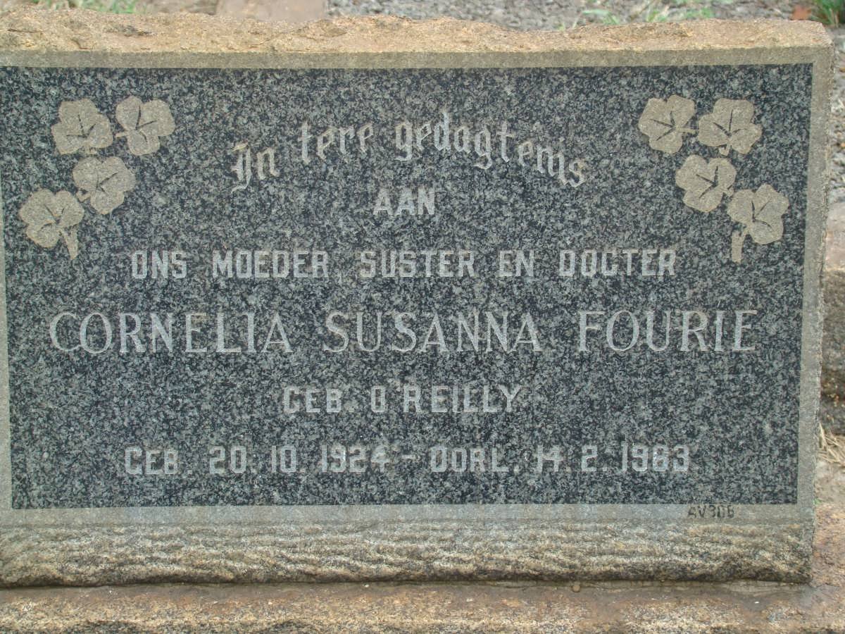 FOURIE Cornelia Susanna nee O'REILLY 1924-1963