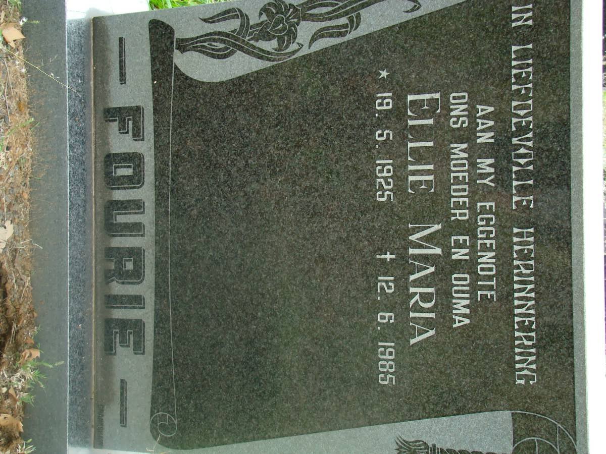 FOURIE Ellie Maria 1925-1985