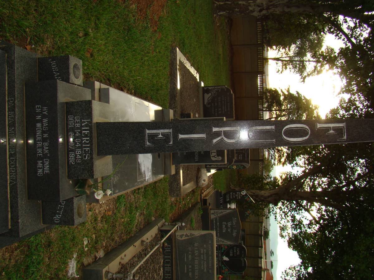 FOURIE Kieries 1949-1992