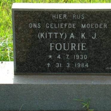 FOURIE A.K.J. 1930-1984