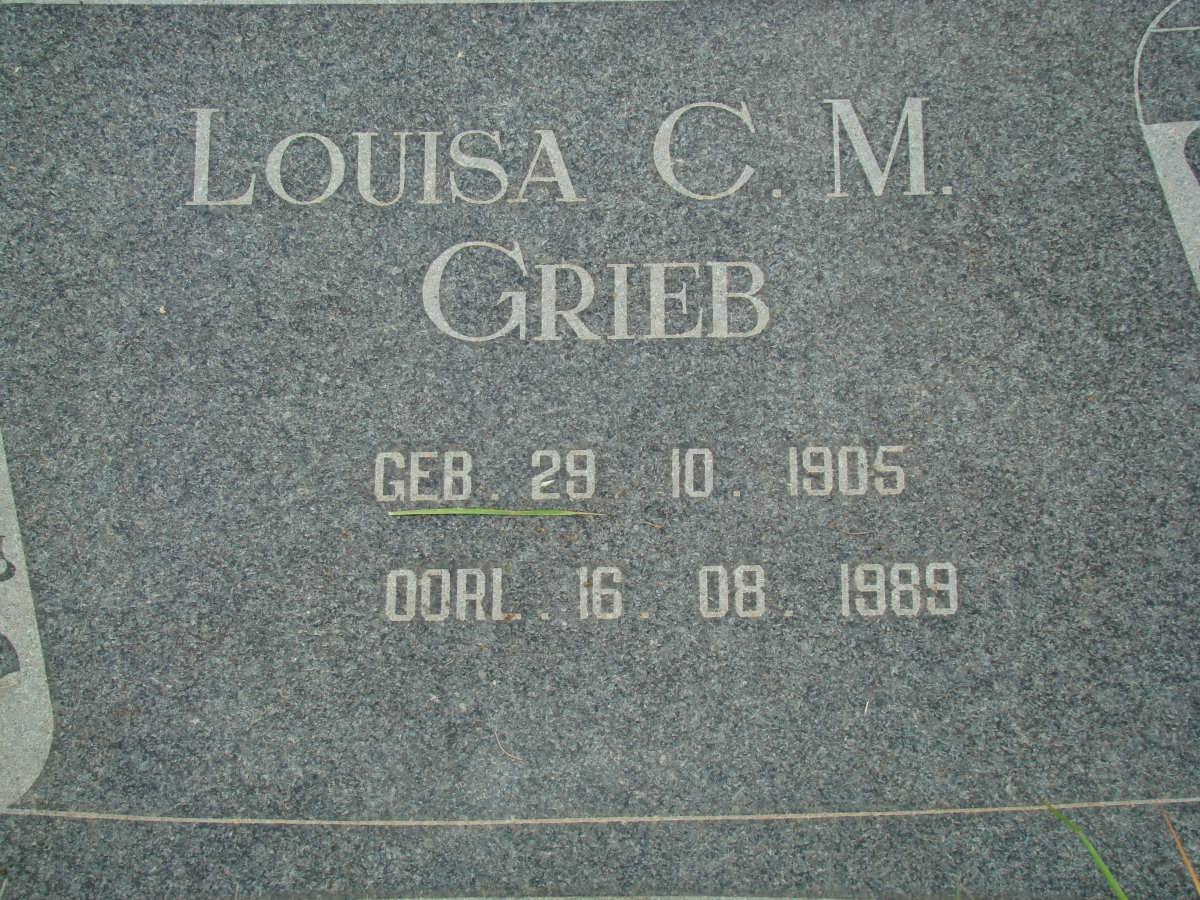 GRIEB Louisa C.M. 1905-1989