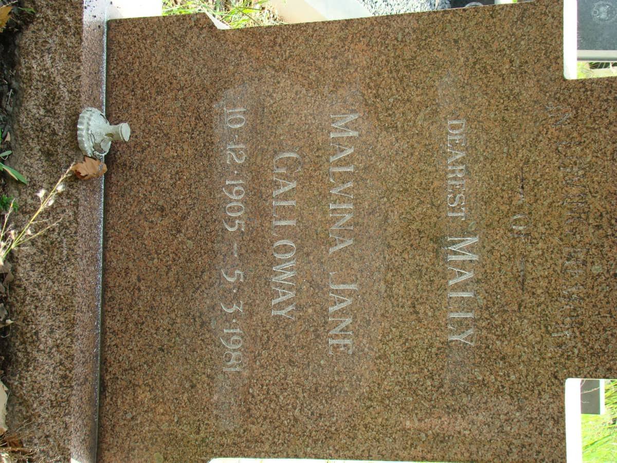 GALLOWAY Malvina Jane 1905-1981