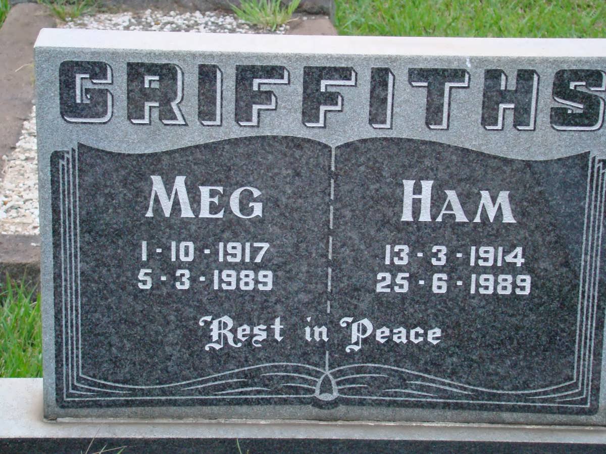 GRIFFITHS Ham 1914-1989 &amp; Meg 1917-1989