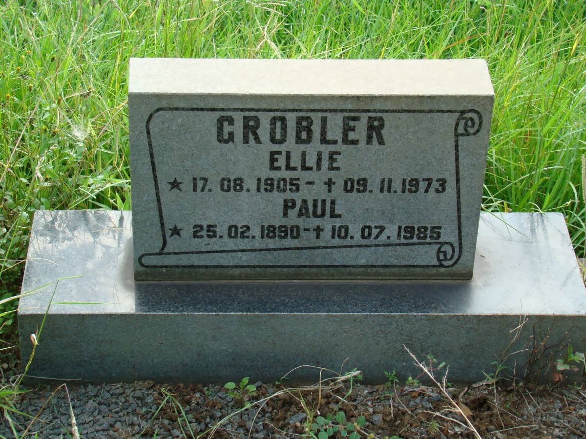GROBLER Paul 1890-1985 &amp; Ellie 1905-1973