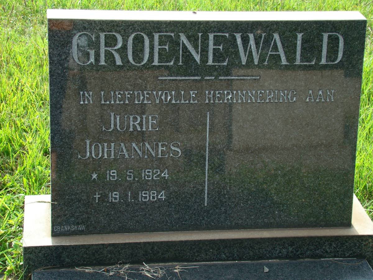 GROENEWALD Jurie Johannes 1924-1984